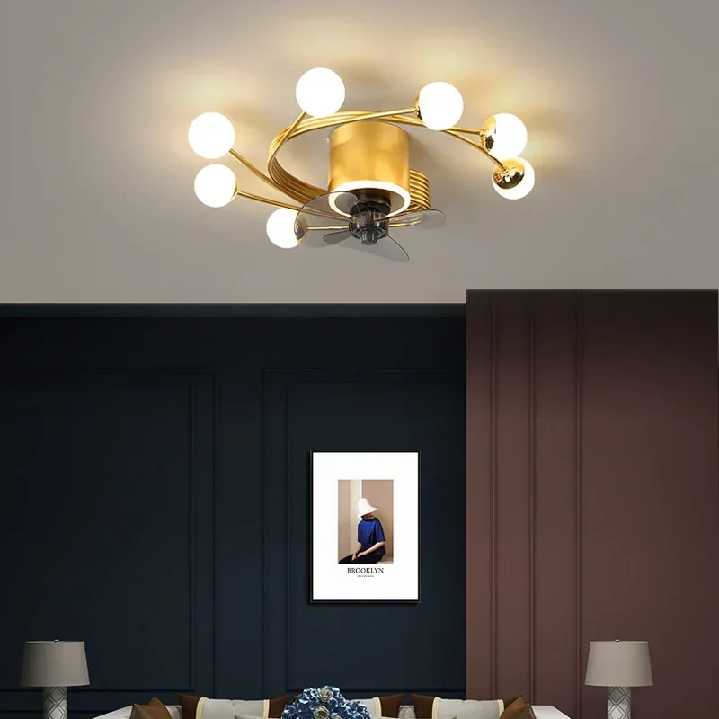 Living room decoration bedroom decor led Ceiling fans with lights remote control dining room Ceiling fan light indoor lighting