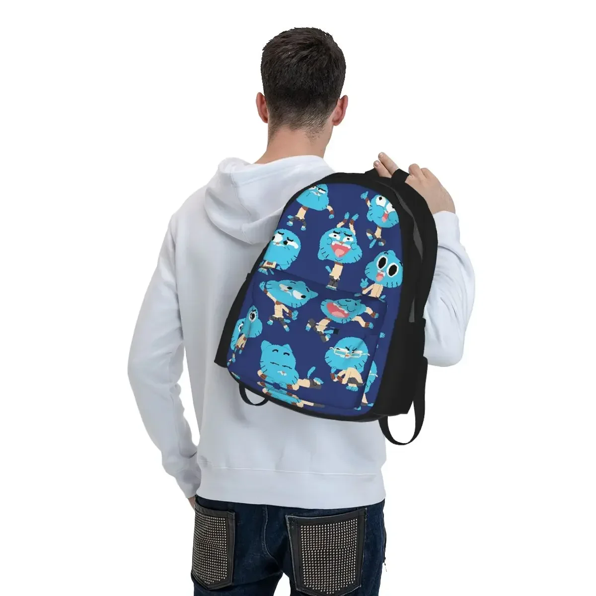 The Amazing World Of Gumball Backpack Student BookBag Kids School Bag Computer Shoulder Bags for Men Women