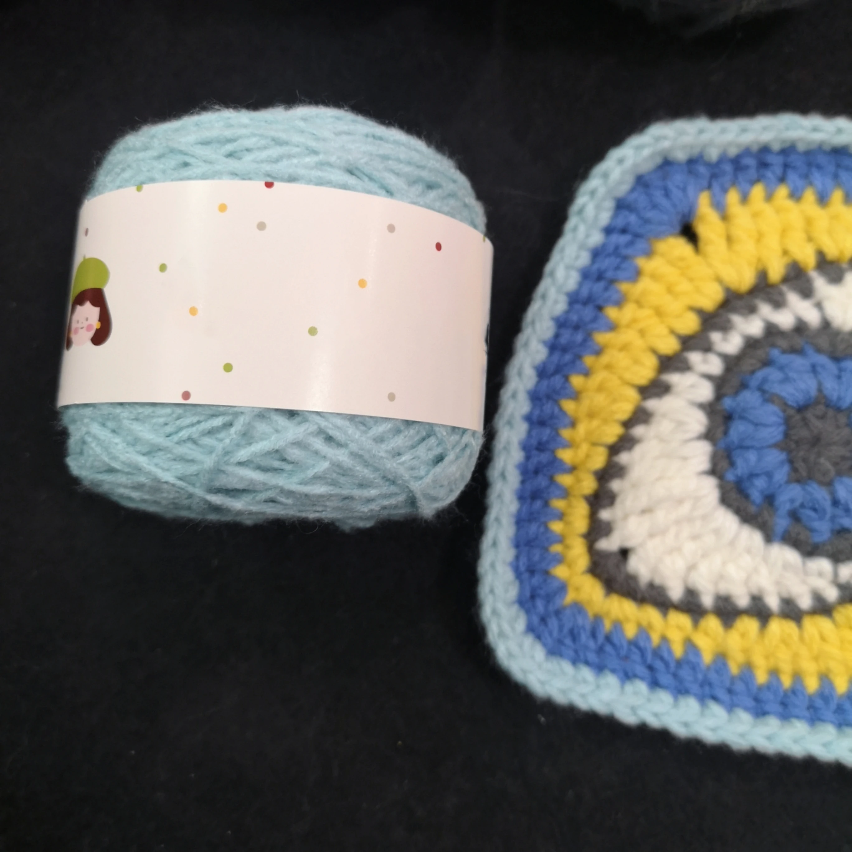 VerViento 3 كرات (إجمالي 150 جرام) غزل قطن أكريليك ثلاثي الطبقات لكروشيه مربع الجدة والحياكة والأوشحة التي تصنعها بنفسك، أميجورومي، البطانيات #5