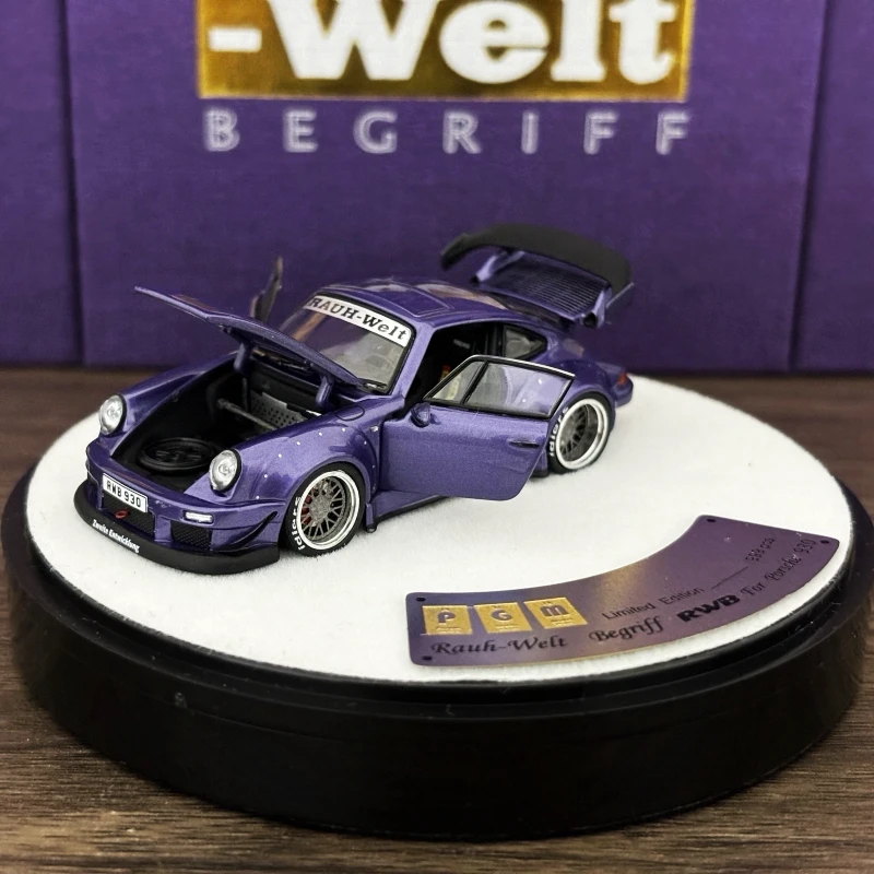 PGM 1:64 RWB930 Purple Color Full Open Diecast Model Car in 2024 New Stocks