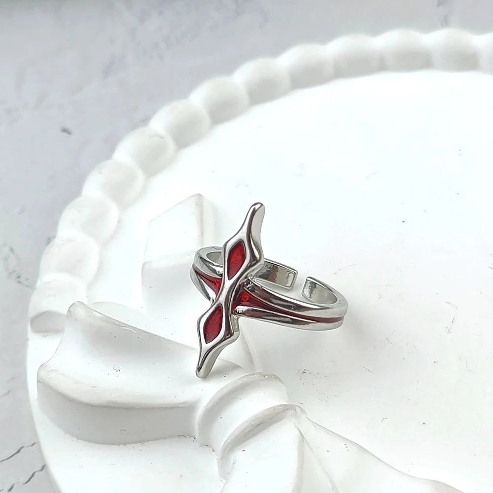 Game Honkai Star Rail Cosplay Ring Gothic Rock Irregular Shaped Adjustable Opening Ring Jewelry Accessories