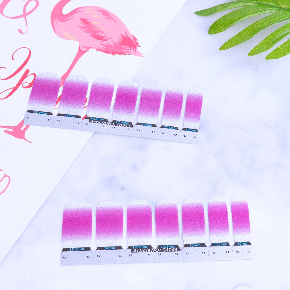 

5 Sets Gradient Nail Polish Finger Art Sticker Women Stickers for Glitter Powder Decals