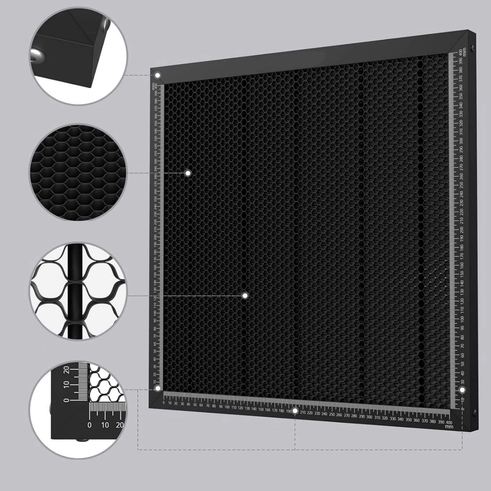 Imagem -04 - Sculpfun Corte a Laser Mesa de Trabalho Favo de Mel Plataforma de Painel de Aço Máquina de Gravador a Laser de Diodo de Co2 400 mm 440 mm