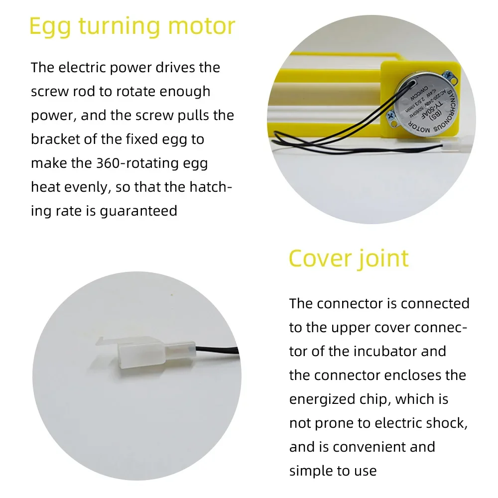 Automatic 360 Degree Rotary Egg Turner Roller Tray Duck Quail Bird Poultry Eggs Hatching Incubator Farm Incubation Tool 42 eggs