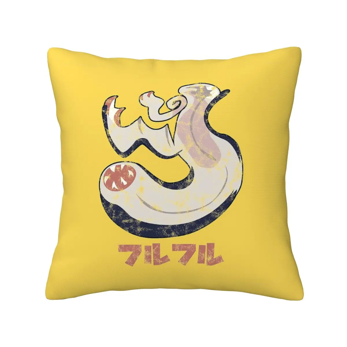 

Monster Hunter Rise Khezu Kanji Pillowcase Polyester Cushion Cover Decor Throw Pillow Case Cover for Home Double-sided Printed