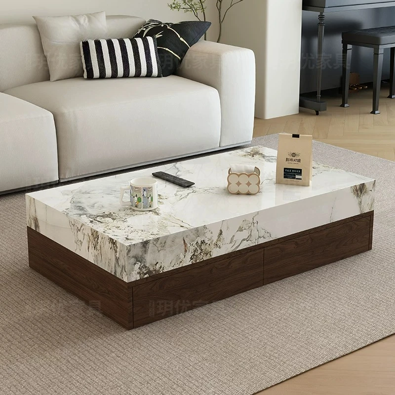 

Modern Designer Coffee Table Luxury Storage Living Room Organizer Drawers Side Table Writing Couchtisch Chinese Style Furniture