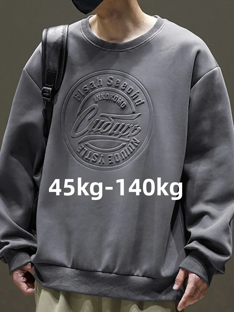 

Модная мужская толстовка оверсайз с длинным рукавом, пушистым узором, большого размера, удобная, свободного кроя, осенняя, повседневная