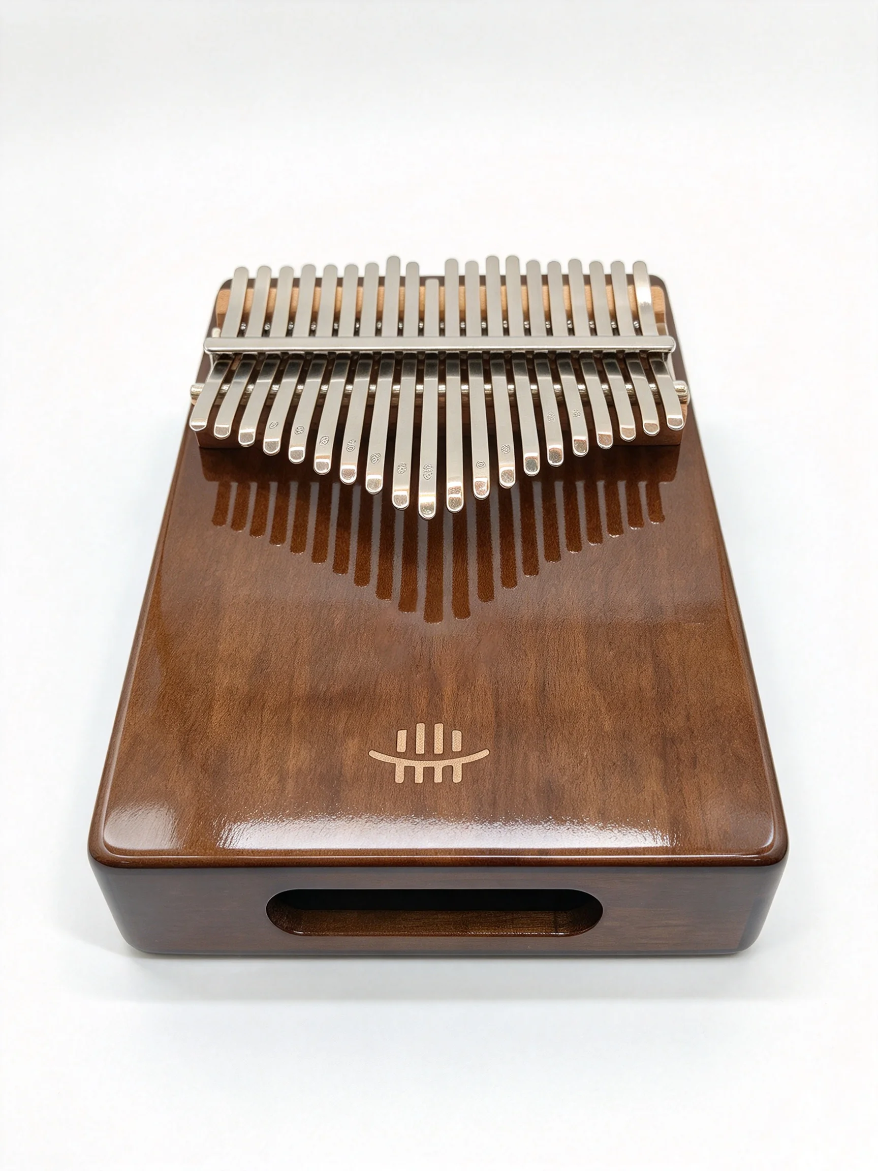 Hluru Professional 17 Key Kalimba 21 Key Resonance Box Thumb Piano Glossy Finish Acacia Walnut Finger Piano Mbira For Beginner