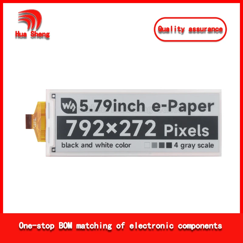5.79 Inch E-Paper Screen Without Frame 792×272 Pixels Spi Communication