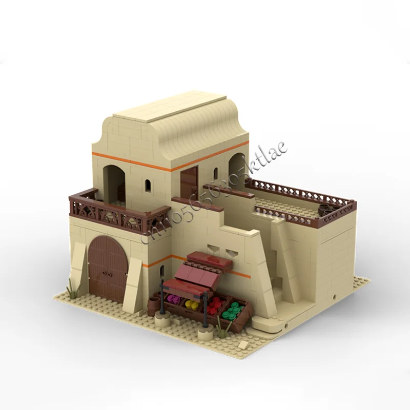 Hot 1127 PCS Modular Desert Spice Houser Building Block Model Children Puzzle Assembly Building Blocks Christmas Festival Gift