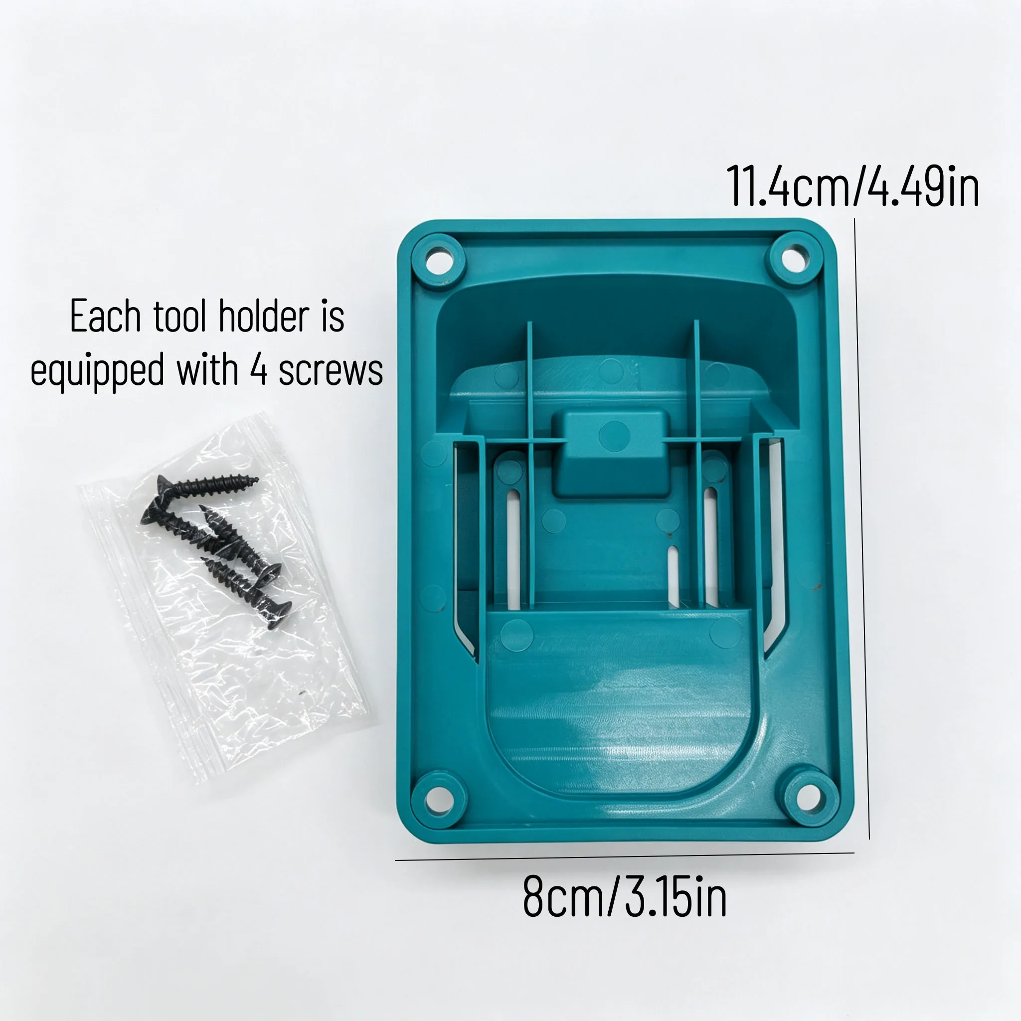 5PCS Power Tool Holder for Makita 18V Lithium-ion Screwdrivers, Wall-mounted ABS Bracket for Workshops and Garages