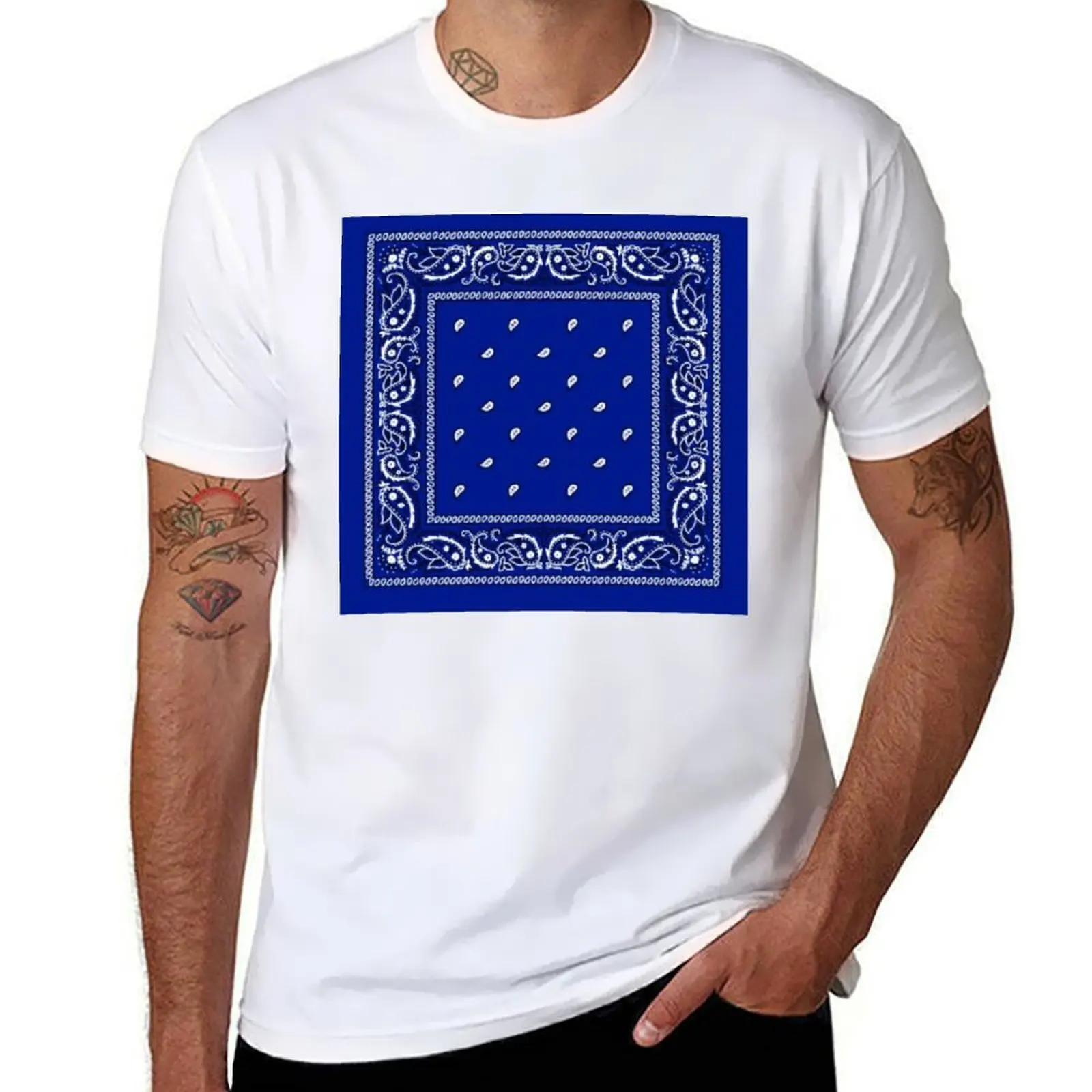 

Blue Bandana T-Shirt t shirt personalised man tshirt T-Shirt