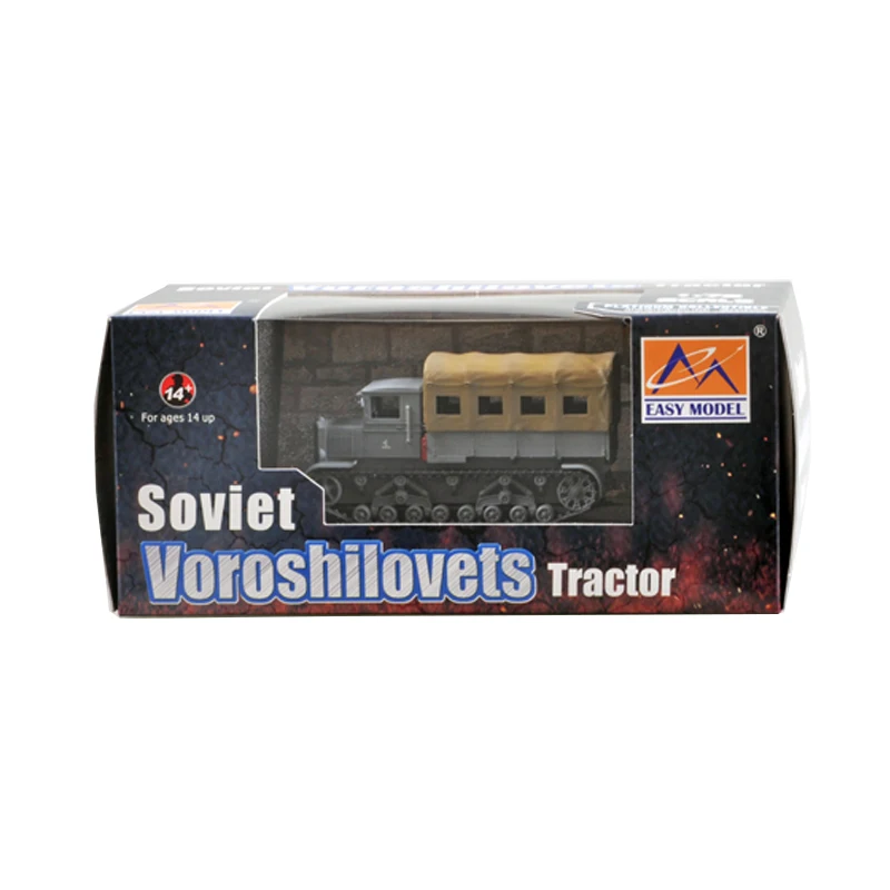 Easymodel 35113 1/72 Soviet Army Voroshilov Artillery Tractor Finished Military Static Plastic Model Collection or Gift