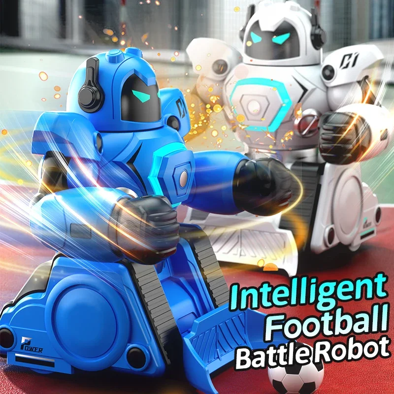 R30 Remote Control Robot Boxing Soccer Fighting Robot For Two Parent-child Interactive DIY Boxing Fighting Robot Children Toy