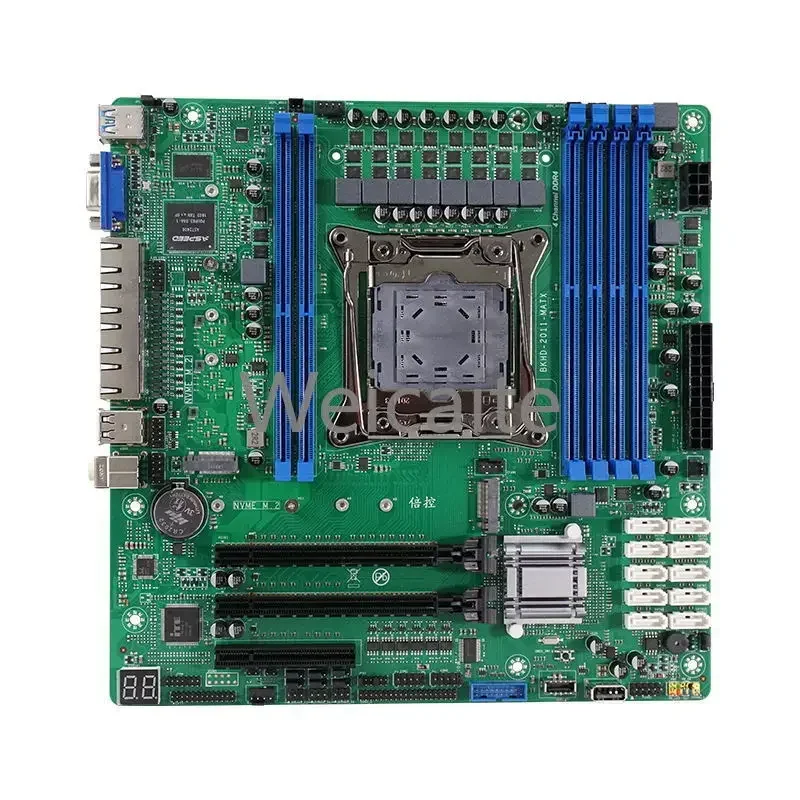 Double control C612 industrial computer nas soft routing main board E5-V3V4l2.5G 10sata