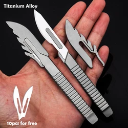 Thickened Scalpel Titanium Alloy Carving Knife Animal Scalpel Multifunctional Express Out Of The Box Tool Give Away Knife Lid