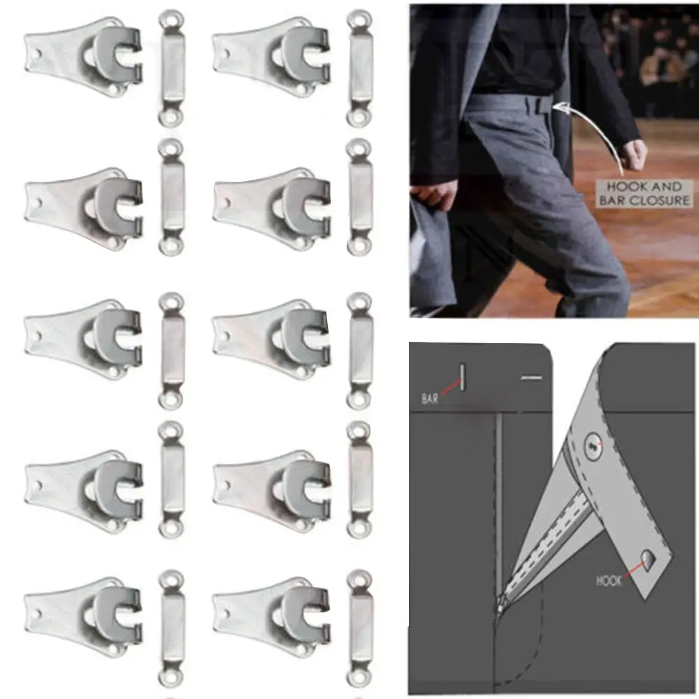 Clothes Metal Hook & Bar Fasteners DIY Crafting Sewing Accessories Clothes Buckle Metal Repair Sewing Pant Hooks Pants Clothes