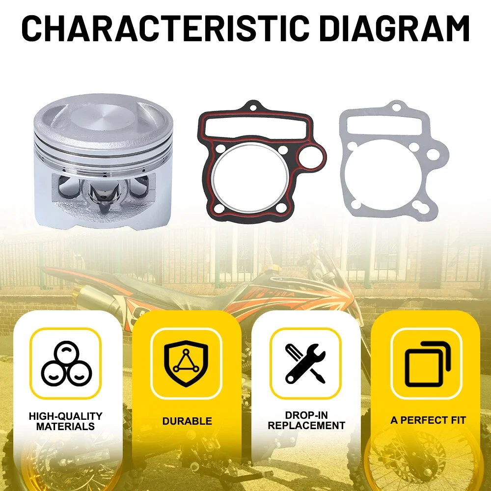1set Motorcycle YX140 140cc High Compression Complete Piston Kit For 56mm Z140 Z3 140 Z2 Bike Motorcycle Accessories