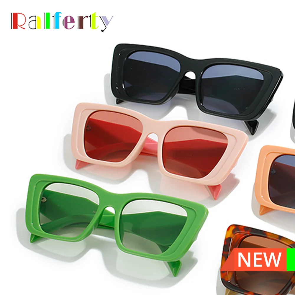 

Ralferty 2022 Brand Fashion Vintage Square Sunglasses Women Luxury Design Female Sun Glasses UV400 Lens Shades Colorful Eyewear