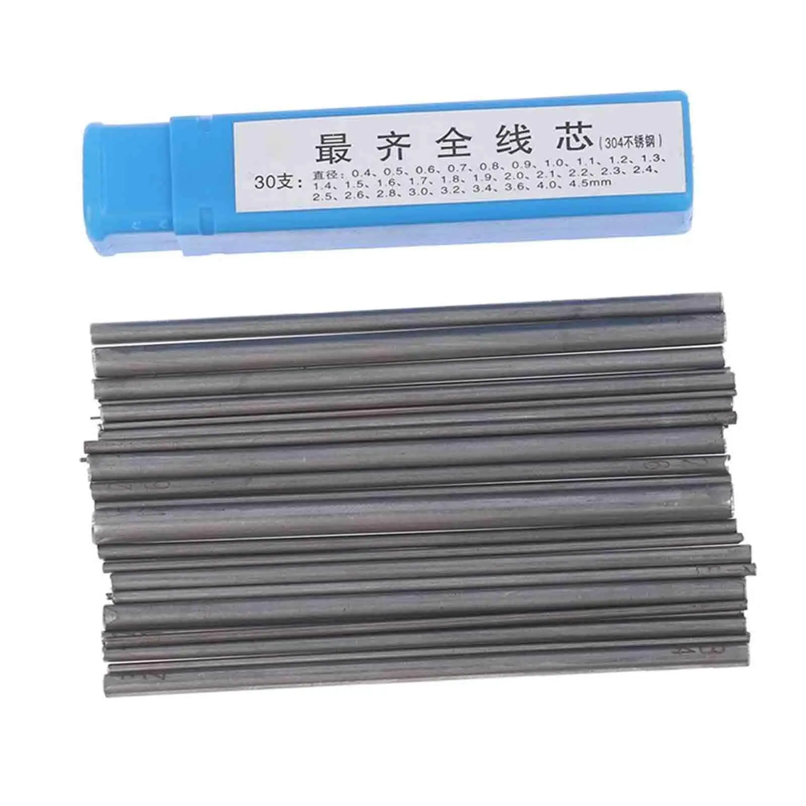 Stainless Steel Solid Wire Core Rods Set Jewelry Making Tools Round Bar Material for Crafting Necklaces Rings
