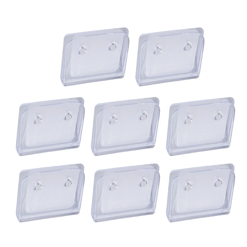 4/8Pcs No Drill Slip Resistant Waterproof Shower Curtain Clips for Bathroom Dropship