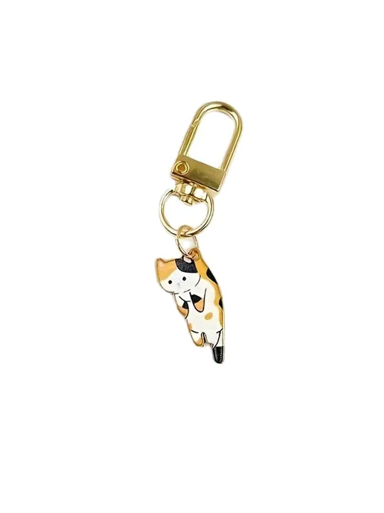 6-teiliger süßer Kätzchen-Schlüsselanhänger, Paar-Geschenk und Katzen-Charm, Schlüsselanhänger, Modeschmuck für Tierliebhaber, Autotasche, Hängezubehör, Neu – Detail 8