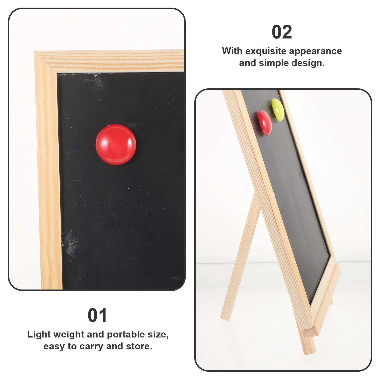1 conjunto mini quadro-negro sinal desktop placa de pé apagável reutilizável pequeno quadro-negro placa de mensagem uso barra em casa