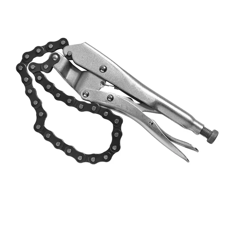 10-Inch Vise Grip Locking Pliers with Chain Clamp & Offset Jaw, Multi-Tool Plier Set for Home & Shop