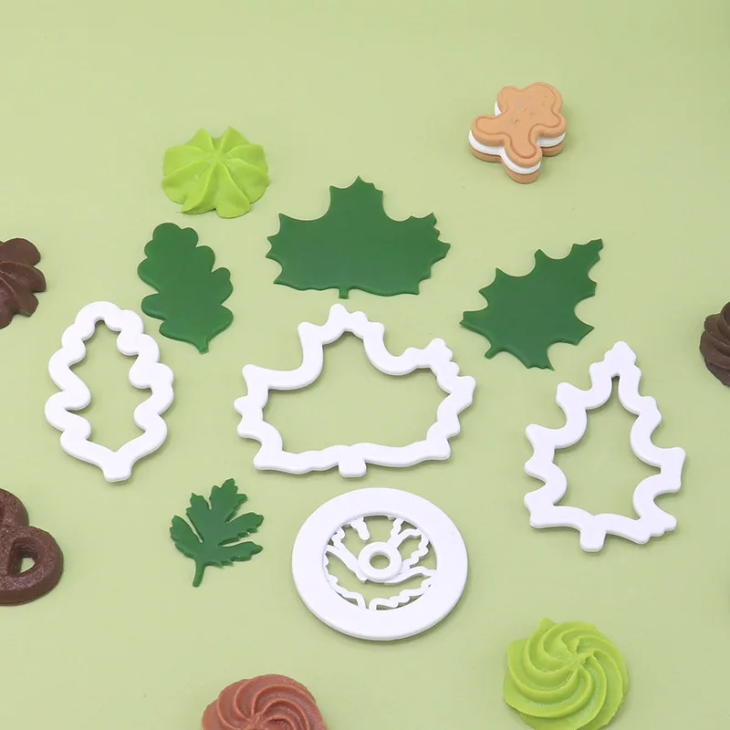 4Pcs/set Maple Leaf Shape Cookie Cutter Molds Biscuit Fondant Cake Decoration Mold Kitchen Baking Tools 4