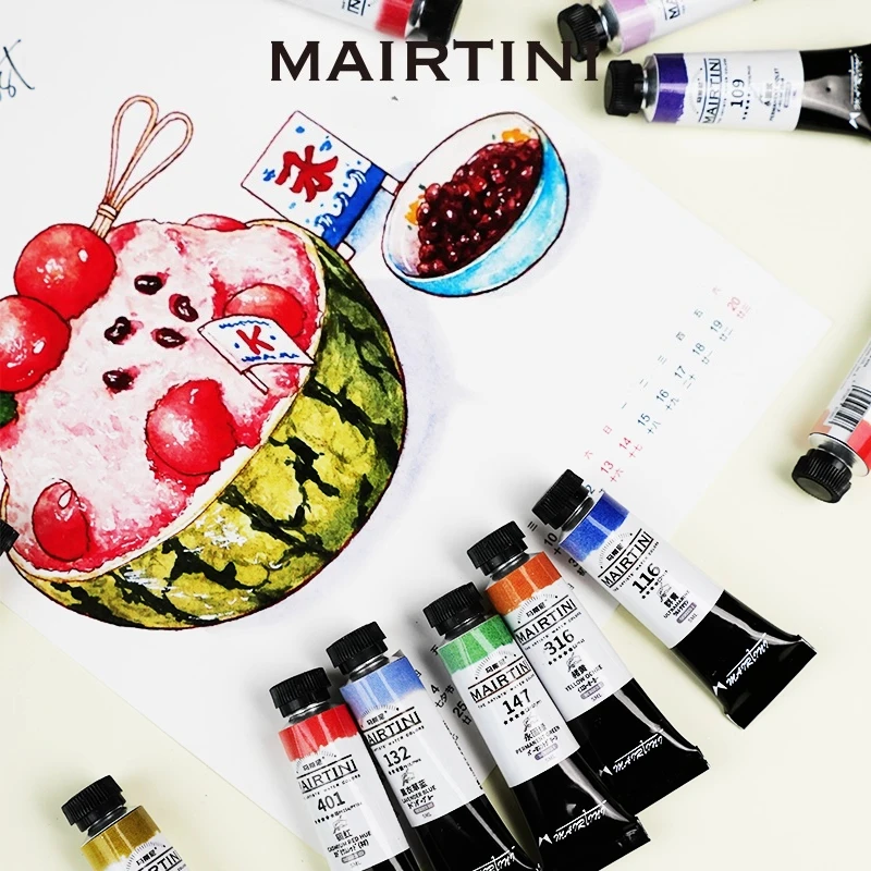 MAIRTINI Artist Watercolor Paint 5Ml Layered Color Transparent Pigment Original Tube Watercolor Painting Special Art Supplies