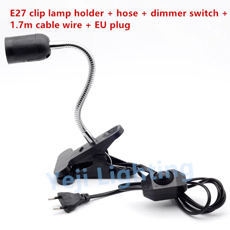 

Universal hose clip E27 lamp holder hose lamp base EU 2 PINS plug dimmer switch cord set Lighting accessories