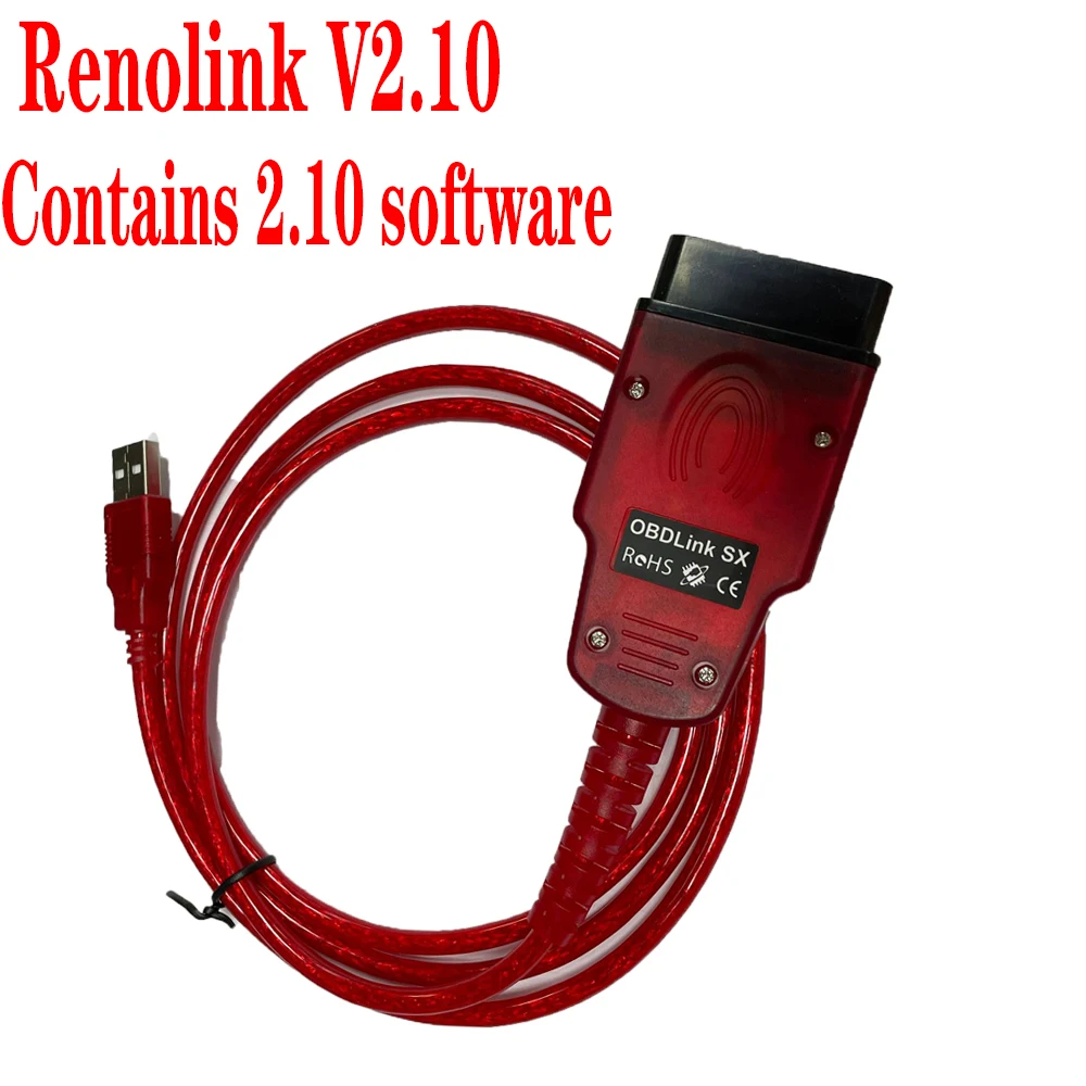 

For Renault Renolink V2.10 V2.09 OBD2 Programmer USB Diagnostic Interface D-acia Vehicles Air-b-a-g Key Coding Multi-Functions