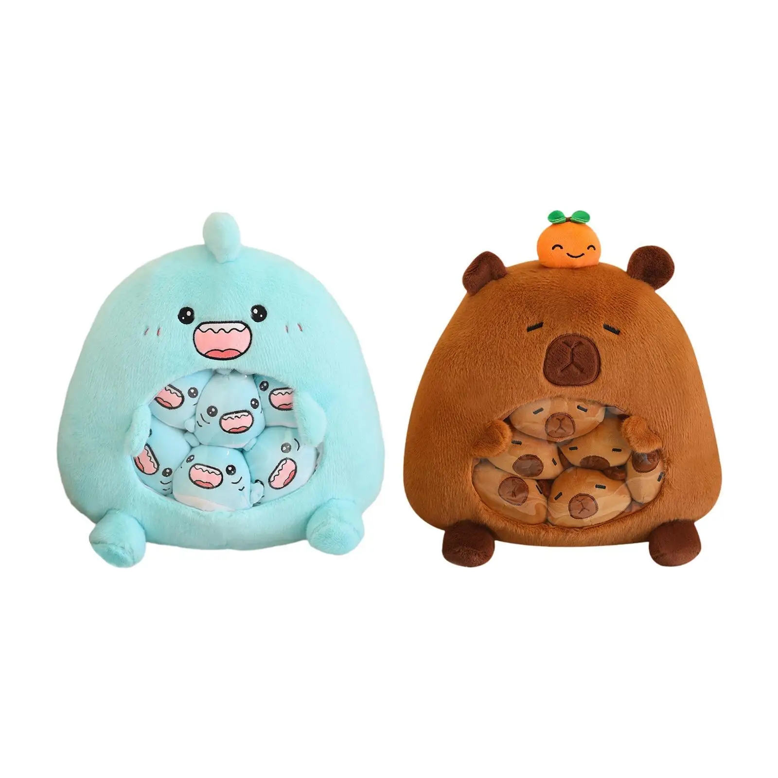 Cute Plush Doll Cushion Snack Bag Stuffed Animal Toy for Beach Party Lover