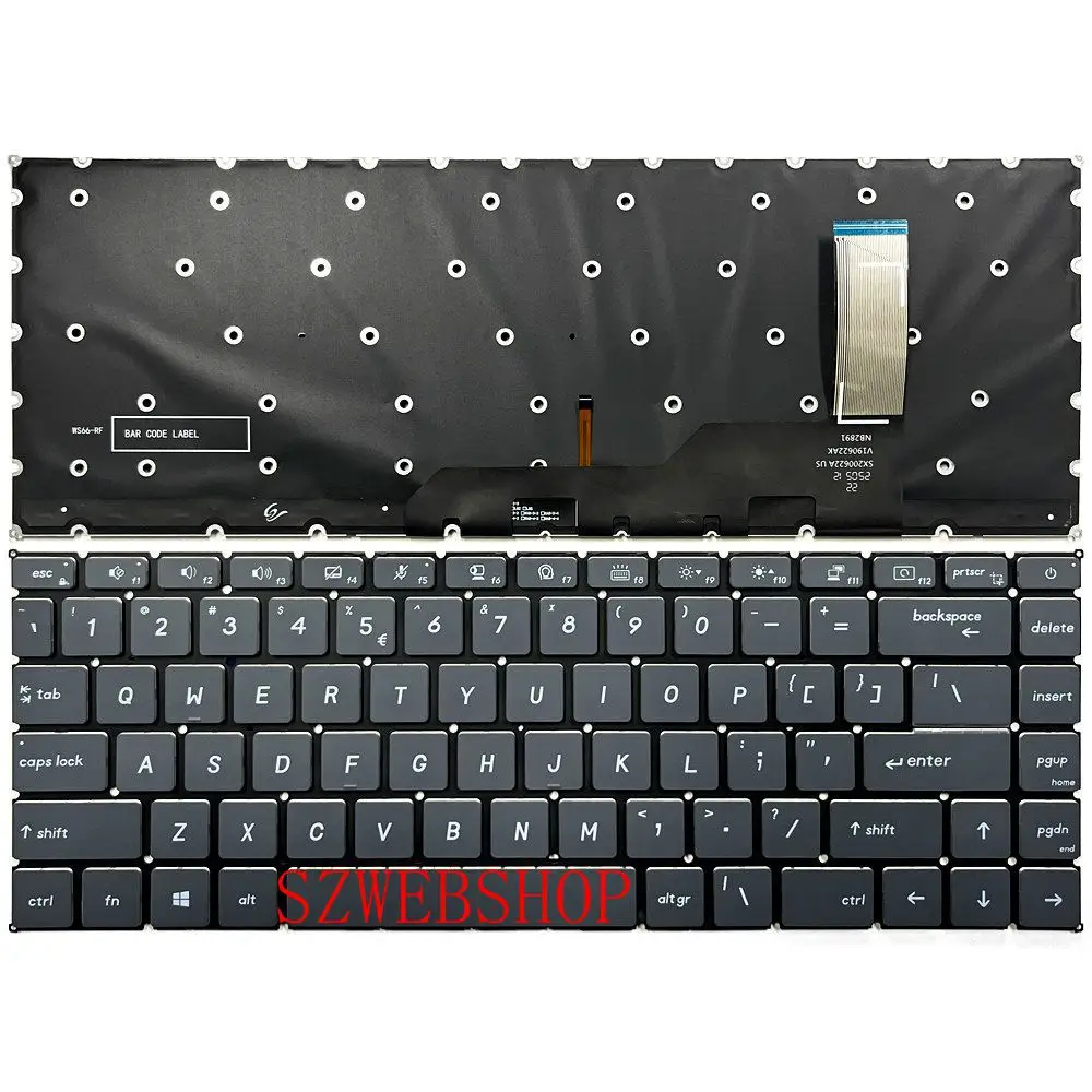 New Laptop  Backlit US Keyboard For MSI Prestige 14 A10 MS-14C1 MS-16S3 MS-1551