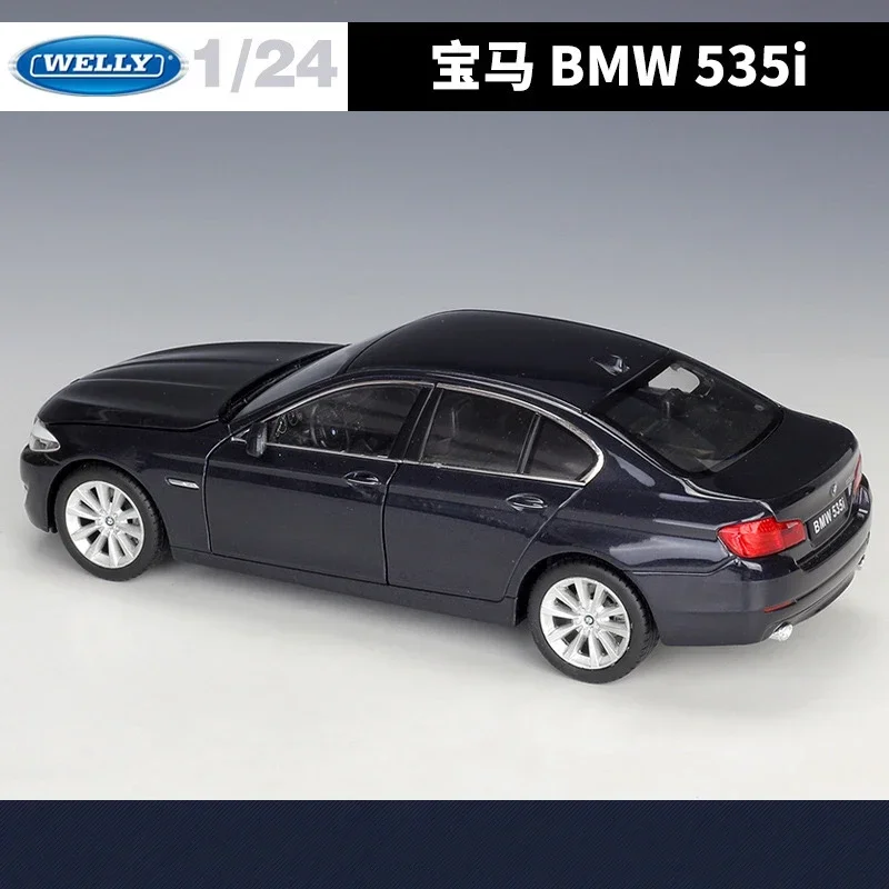 ウェリー-子供用合金車モデル,シミュレーションおもちゃとコレクション,bmw 535i, 1:24,子供に適しています