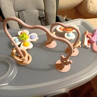1SET Silicone children's silicone tabletop toys, bead wrapped baby early education puzzle game toys 2