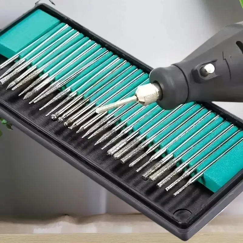 

Улучшите ваш вращающийся инструмент с помощью алмазных боров 30 шт./компл., идеально подходит для электрической шлифовальной машины, резьбы, шлифовки и резки.