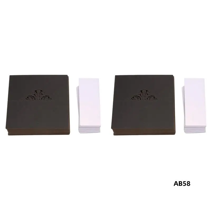200 Pcs Table Place Cards With White Inserts Crown Tent Cards Name Cards For Wedding Banquets Buffet Bridal Black