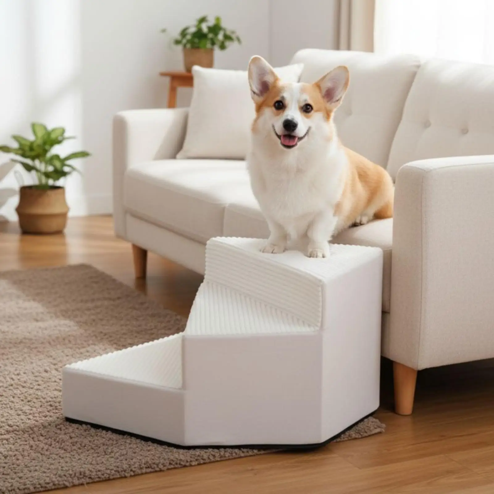 Cat Dog Ladder Pet Dog Ramp 3 Steps Stairs Puppy Stairs Pet Supplies Climbing Ramp Steps for Older Dogs and Pets With Joint Pain view 3