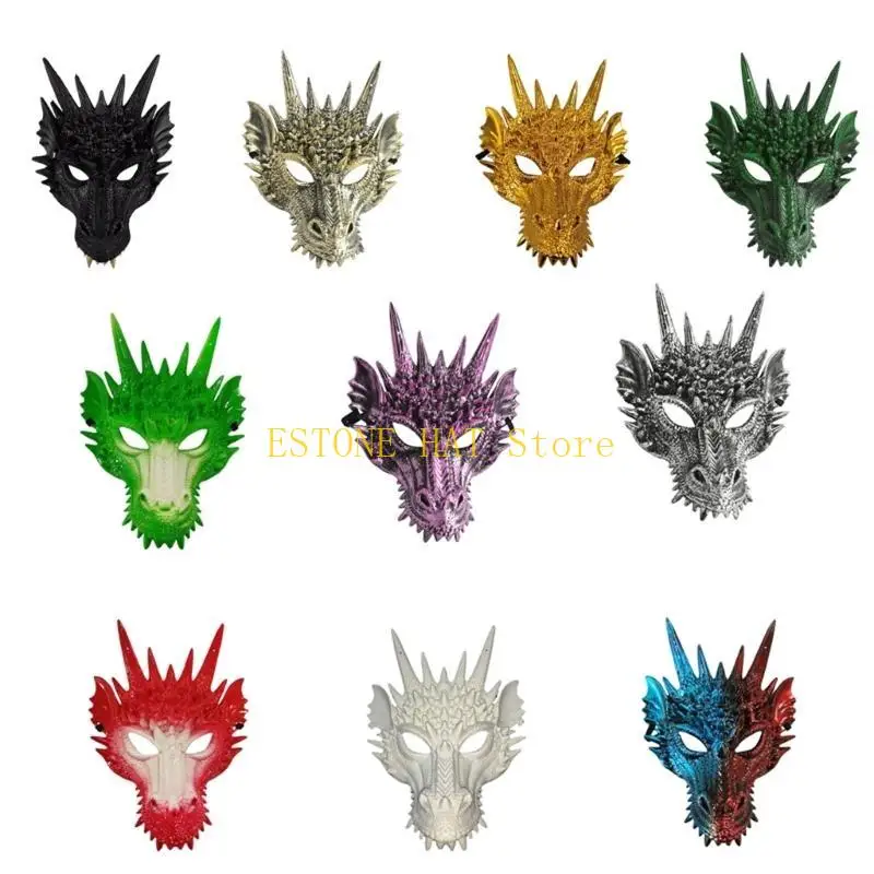49mf Dragon Mask Cosplay Costplay Costume Halloween Cosplay dla dzieci dorosłych Halloween