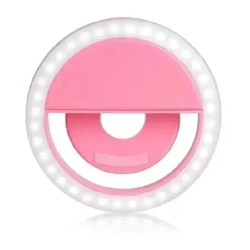 

New LED Rechargeable Mobile Phone Round Fill Light Live Clip Selfie Light Portable Photo Beauty Ring Light