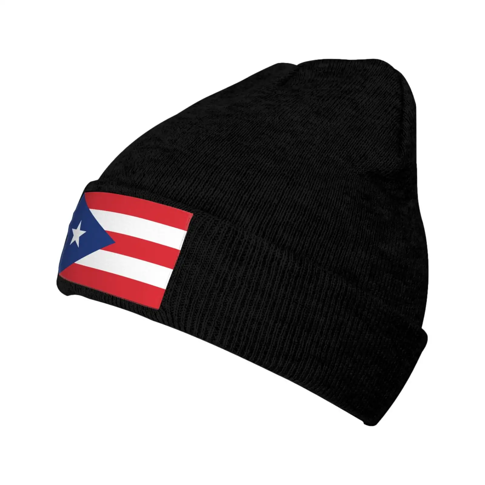 Puerto Rico Flag Unisex Adult Knit Beanie For Men Women Warm Snug Hat Cap Knitted Hat