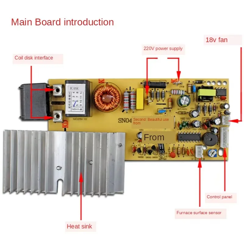 

Induction Cooker Motherboard General Circuit Modified Board Repair Parts Universal Buttons