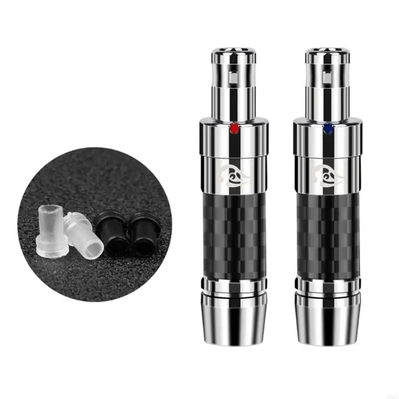 

83CC Headphone Connectors Carbon Fiber Rhodium Plated Earphone Cable for HD800