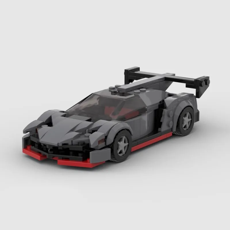 MOC Brick Poison Lambo V2 Gallardo Hurricane Aventador SVJ Countach Sian Miura Racing Sports Car Champion Blocks Retro Cars Toys