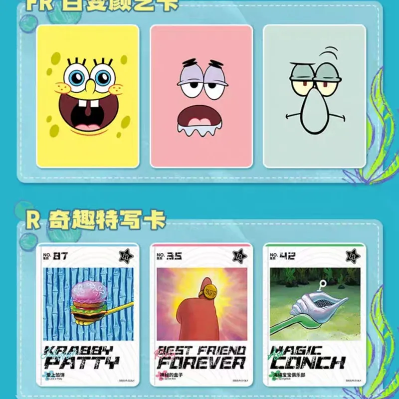 KAYOU Anime SpongeBob SquarePants Patrick Star Card Collection Trading Cards Cartoon Funny Bikini Beach Collection Cards