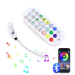 Smart Bluetooth LED RGB Controller DC12V-24V APP Control Wireless Dimmable Switch With Remote LED Dimmer For RGB Strip Lights