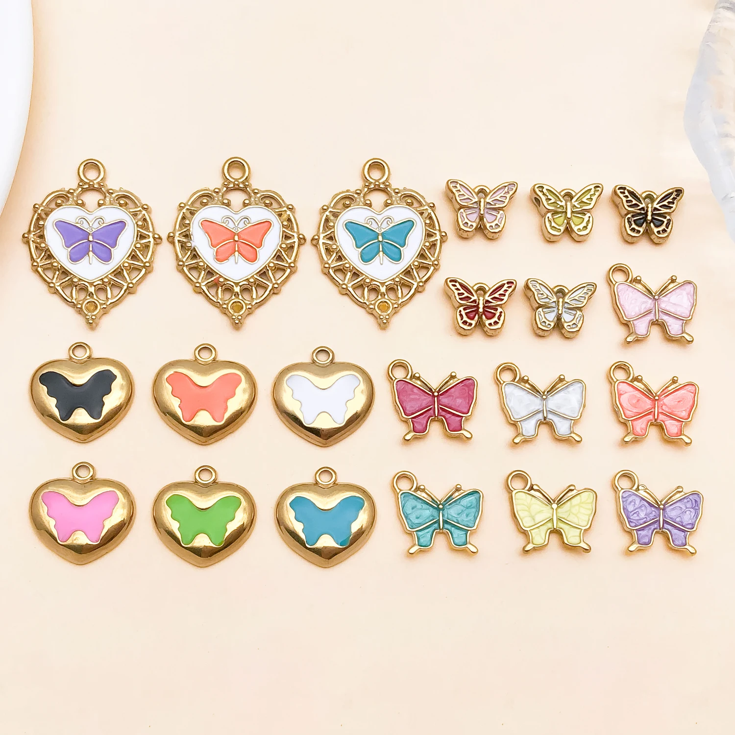 2pcs Stainless steel insect bu – Butterfly Pendant Necklace recenzja i cena