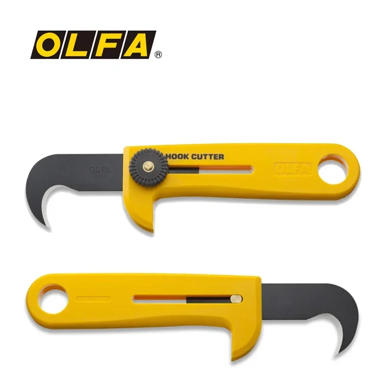 OLFA HOK-1 Heavy Duty Hook Cutter Industrial Utility Knife Sickle Nylon Tape Carton Paper Cutting Tools Matched Blade HOB-1