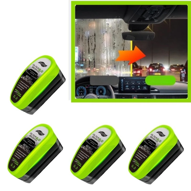 

Набор для удаления масляной пленки из автомобильного стекла, мощный очиститель лобового стекла, губка, щетка для удаления пятен на водной основе, инструменты для автодетейлизации, масло для автоматического удаления